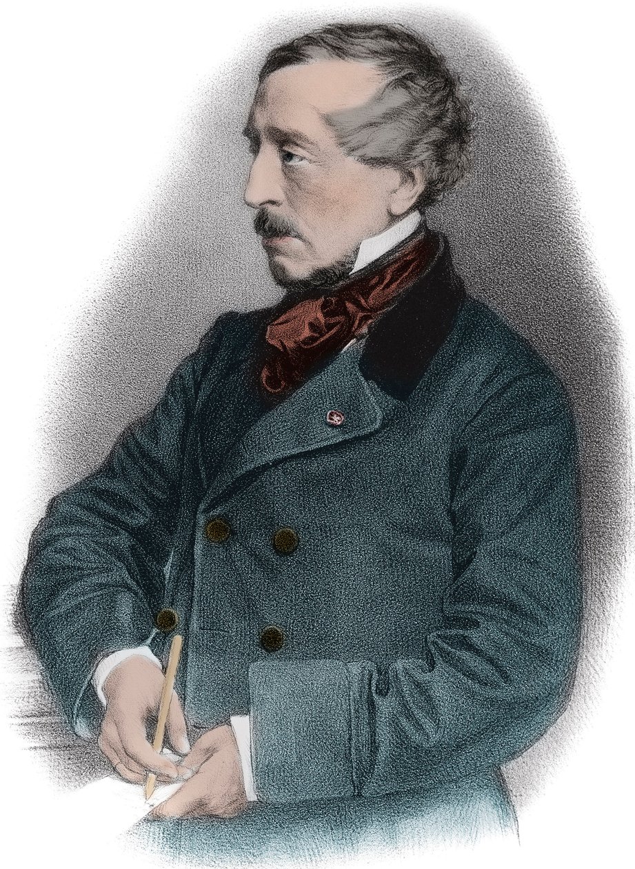 Jean Jacques (Jean-Jacques) Ampere (1800-1864) francia történész portréja - alkotó: Unknown artist