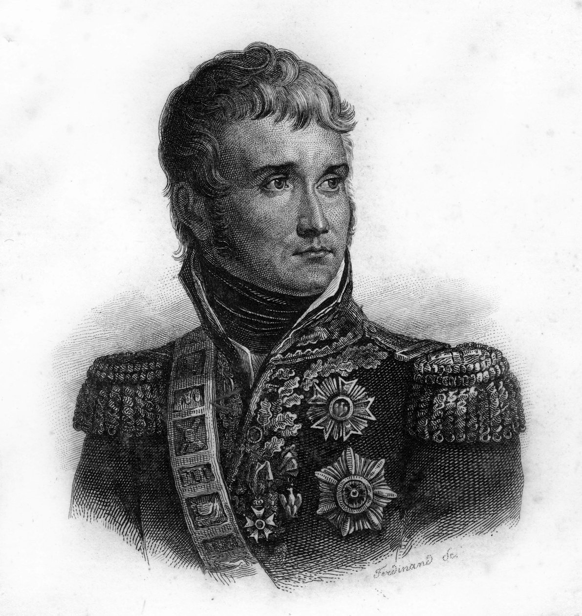 Jean Lannes, Montebello hercege (1769 - 1809) francia marsall portréja, metszet a XIX. alkotó: Unknown artist
