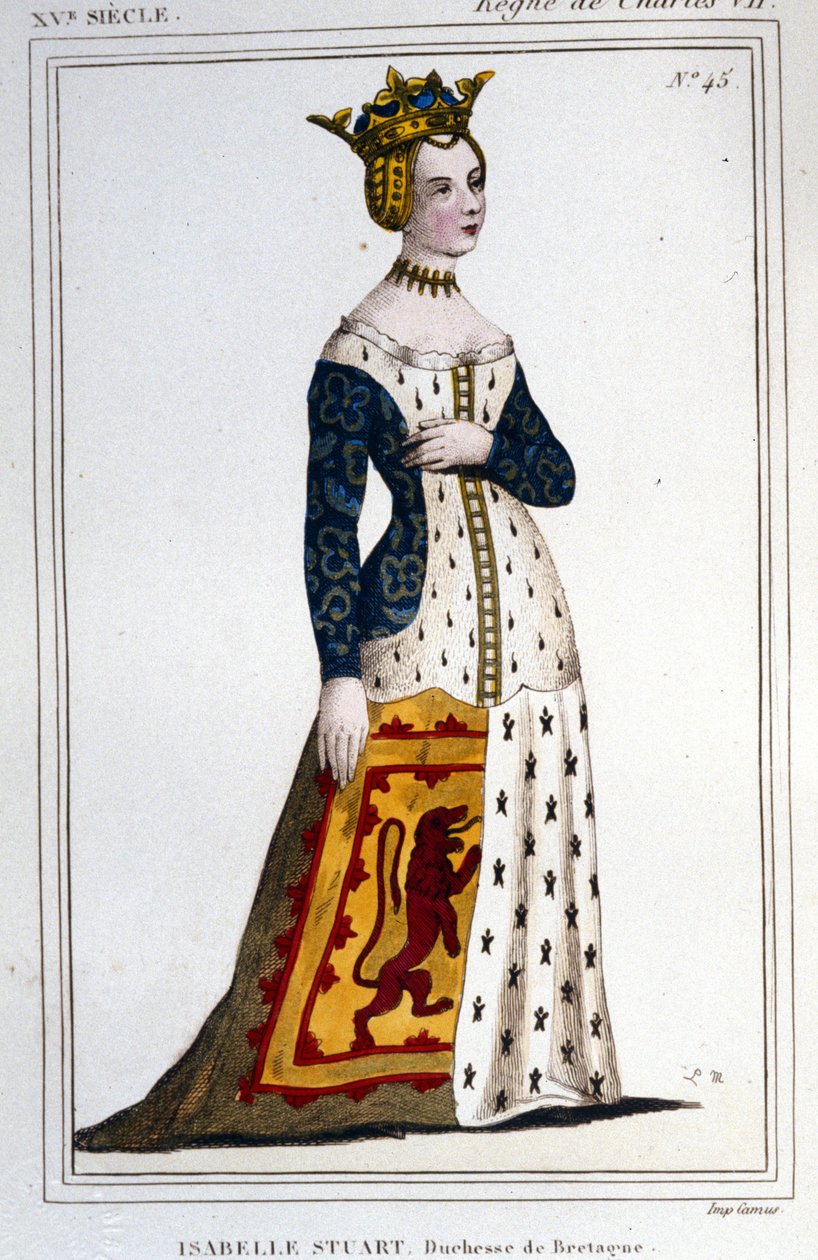 Jeanne – Isabelle Stuart (1426 – 1494/9), Bretagne hercegnőjének portréja. alkotó: Unknown artist
