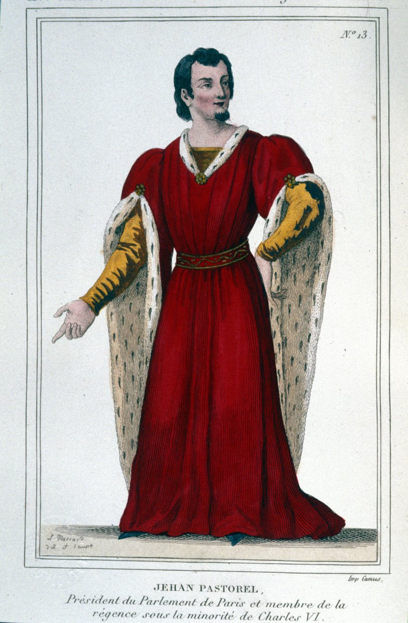 Jehan Pastorel, a párizsi parlament elnökének és a VI. Károly kisebbségéhez tartozó régensségi tagnak portréja alkotó: Unknown artist