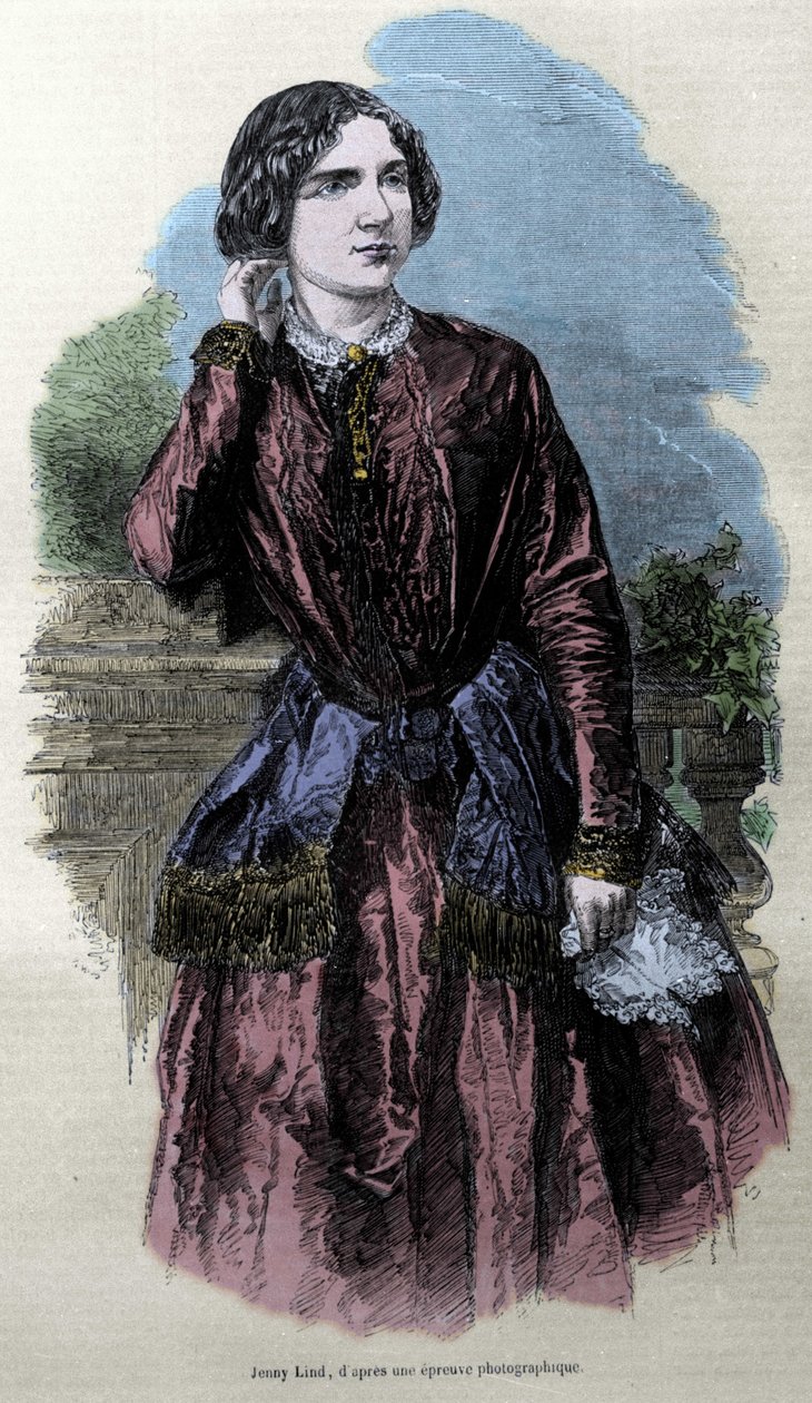 Jenny Lind (1820-1887) svéd énekesnő portréja. alkotó: Unknown artist