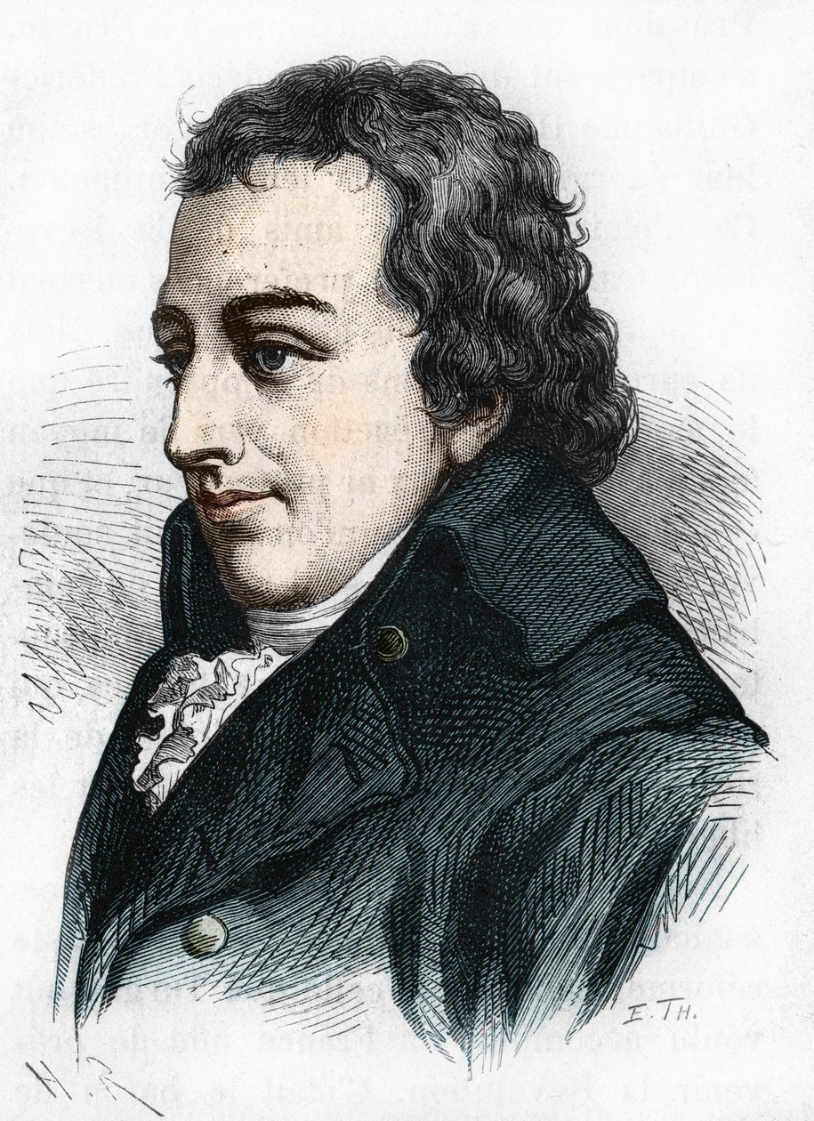 Johann Gottlieb Fichte portréja. német filozófus (1762-1814). alkotó: Unknown artist