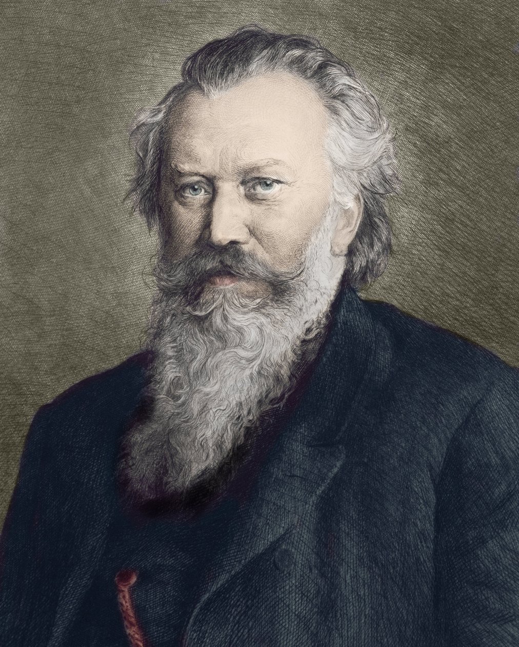 Johannes Brahms (1833-1897) német zeneszerző, zongoraművész és karmester portréja alkotó: Unknown artist