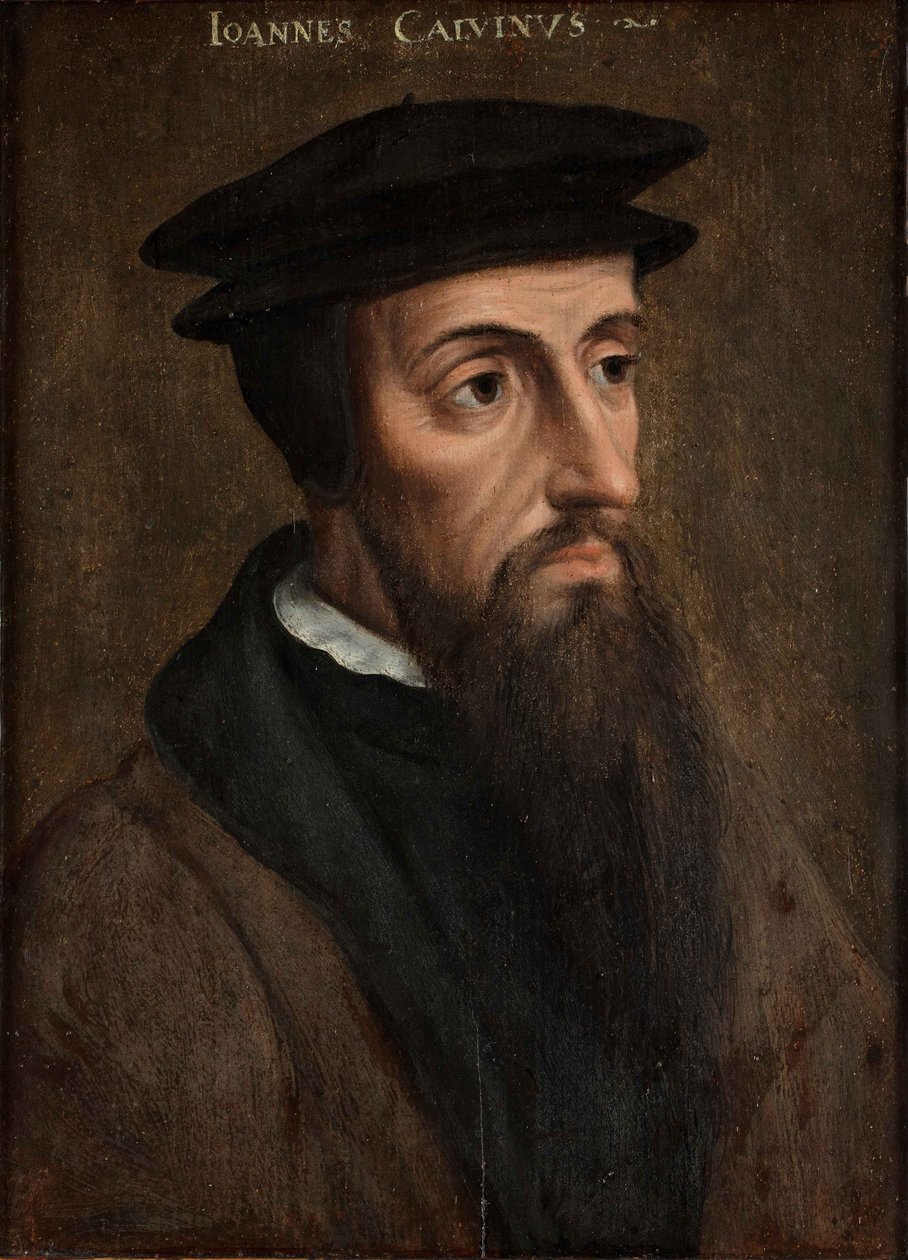 Kálvin János (1509-1564) arcképe, 1550 körül (olaj, tábla) alkotó: Unknown artist