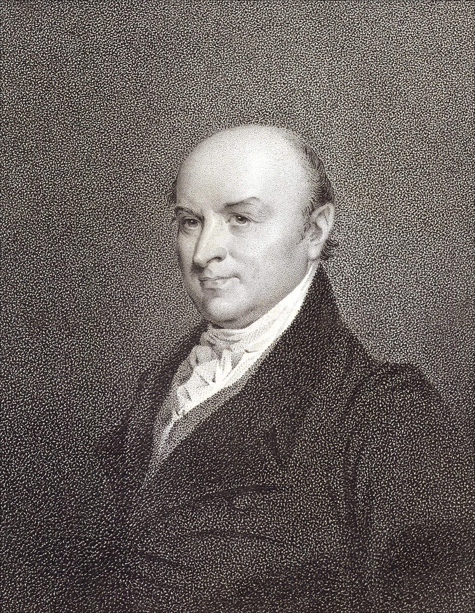 John Quincy Adams (1767-1848), John Adams elnök fia és az Egyesült Államok elnöke (1825-1829) portréja. Gravírozás sd. 19. század. alkotó: Unknown artist