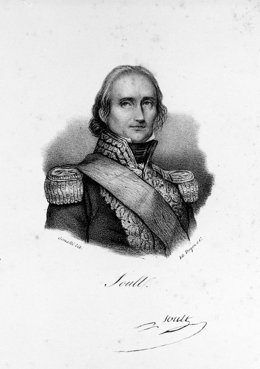 Isten János Nicolas Soult, Dalmácia hercegének portréja. General majd Maréchal de France (1769 - 1851), metszet a XIX. alkotó: Unknown artist