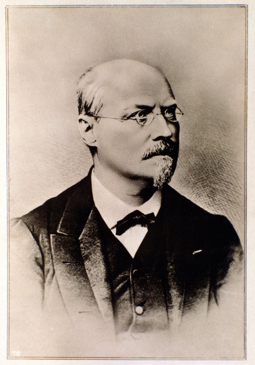 Joseph Joachim Raff portréja (metszet alkotó: Unknown artist