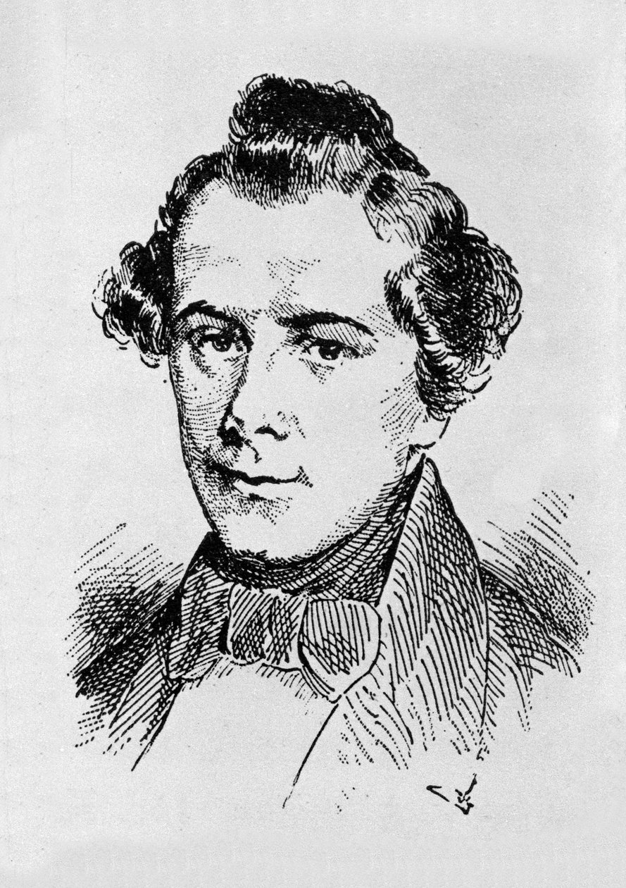 Joseph Lanner osztrák zeneszerző, hegedűművész és karmester (1801-1843) portréja. alkotó: Unknown artist