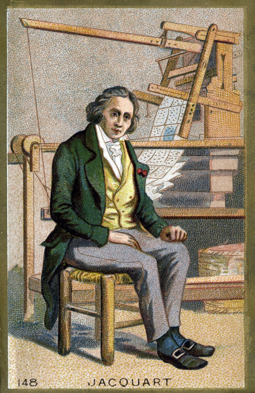 Joseph Marie Jacquard (1752-1834), a szövőszék francia szerelő feltalálójának portréja. A 19. század végének kromolitográfiája. alkotó: Unknown artist