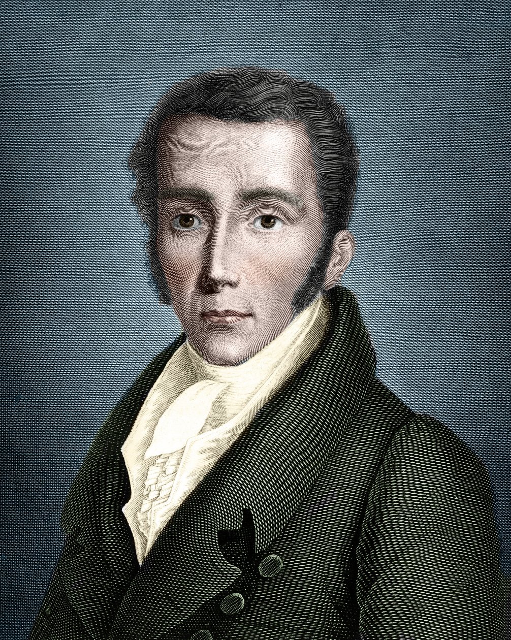 Joseph von Fraunhofer (1787-1826) német optikus és fizikus, a spektroszkópia megalapítója portréja. alkotó: Unknown artist