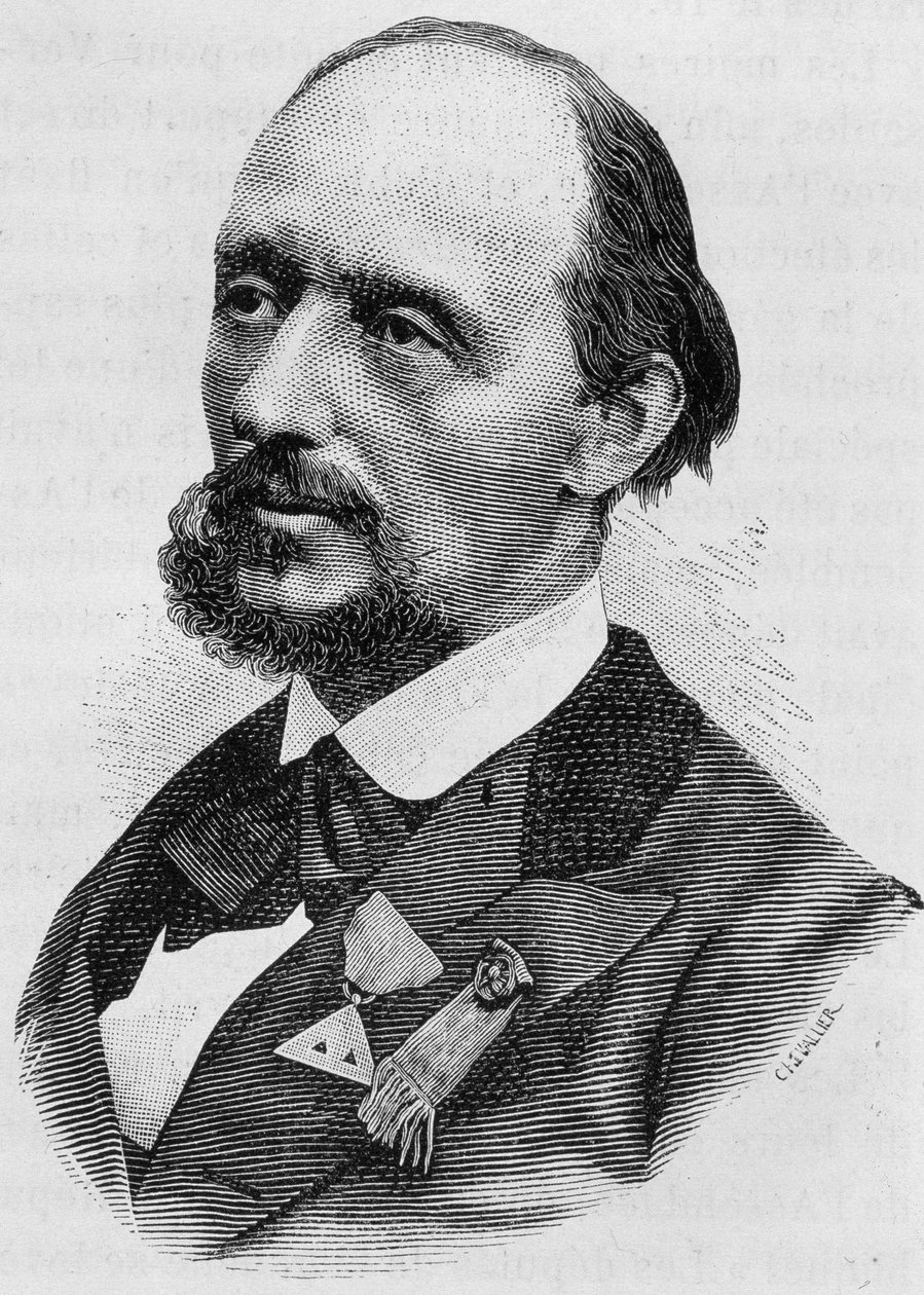 Jules Bergeret (1839 - 1905) portréja. század végi metszet a „Histoire de France”-ban, H. Martin. alkotó: Unknown artist