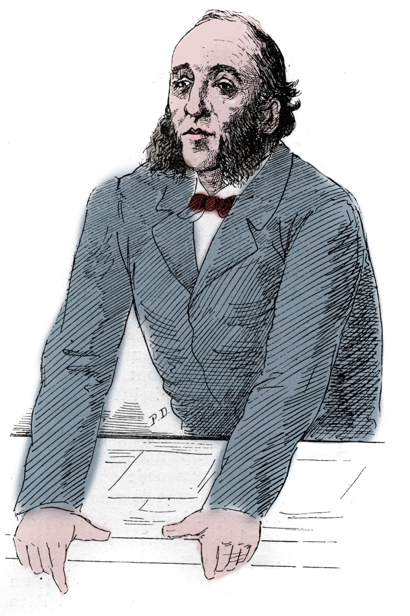 Jules Ferry (1832-1893) francia politikus portréja. Metszet a "" Az illusztrált világban"" alkotó: Unknown artist