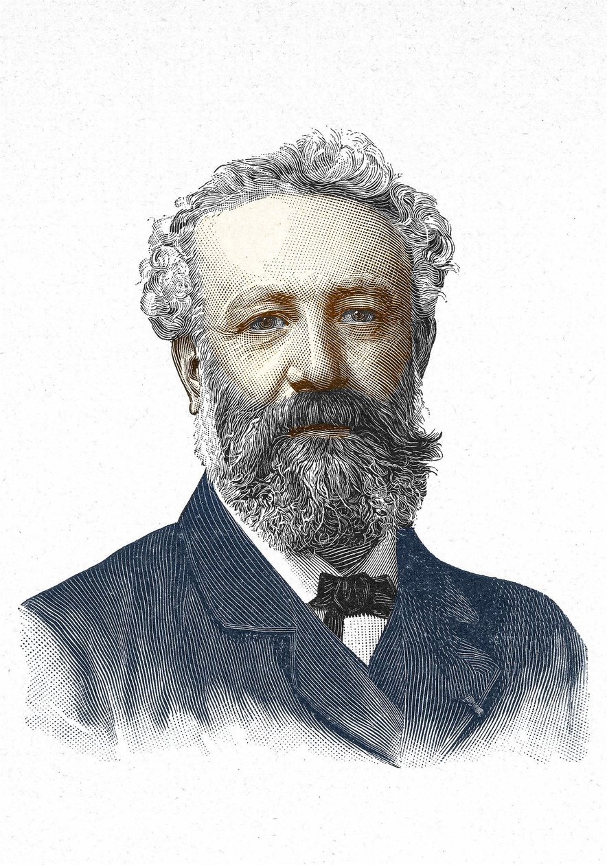 Jules Verne portréja. 19. századi metszet. alkotó: Unknown artist