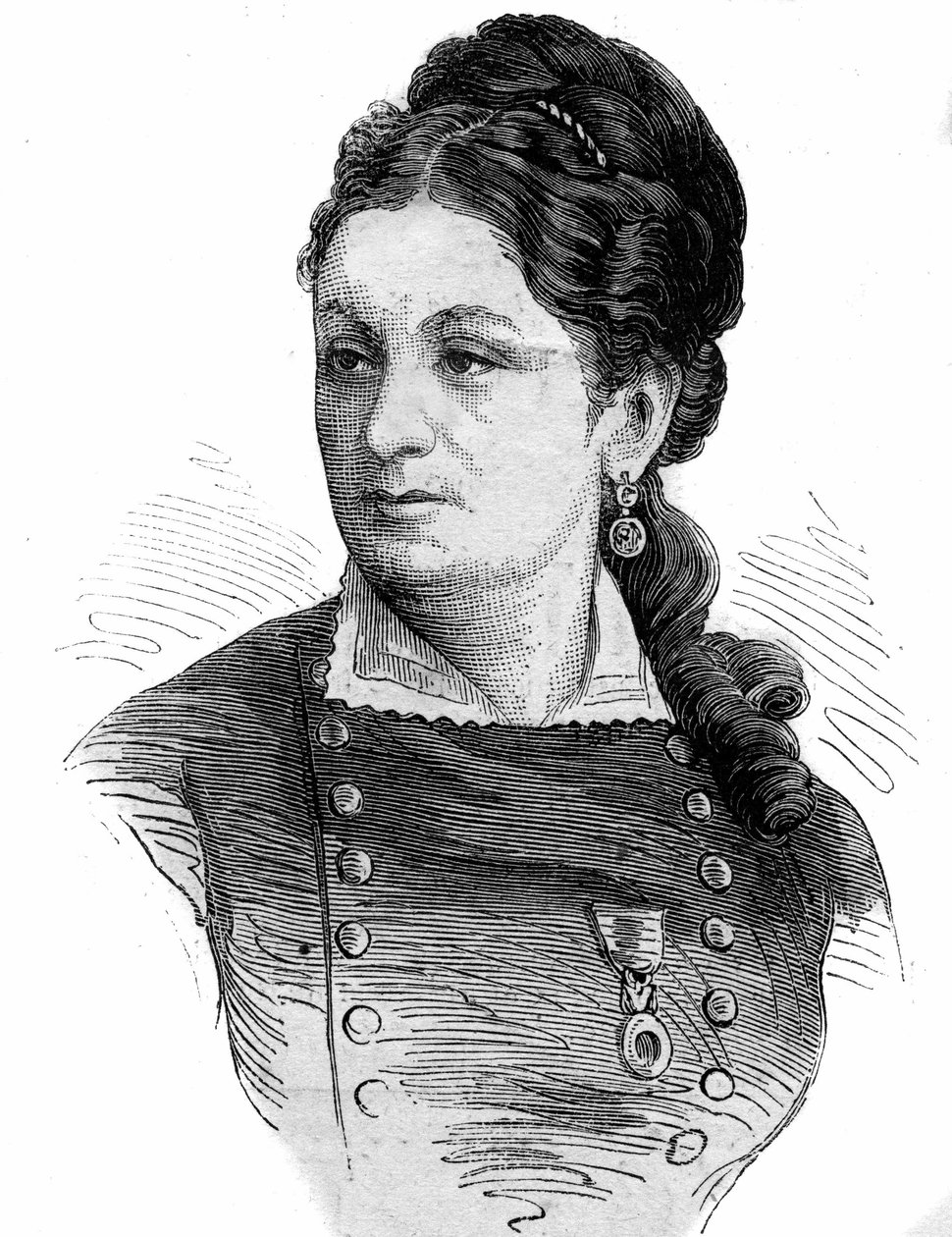 Juliette Dodu (1848-1909), az 1870-es háború hősnőjének portréja. alkotó: Unknown artist