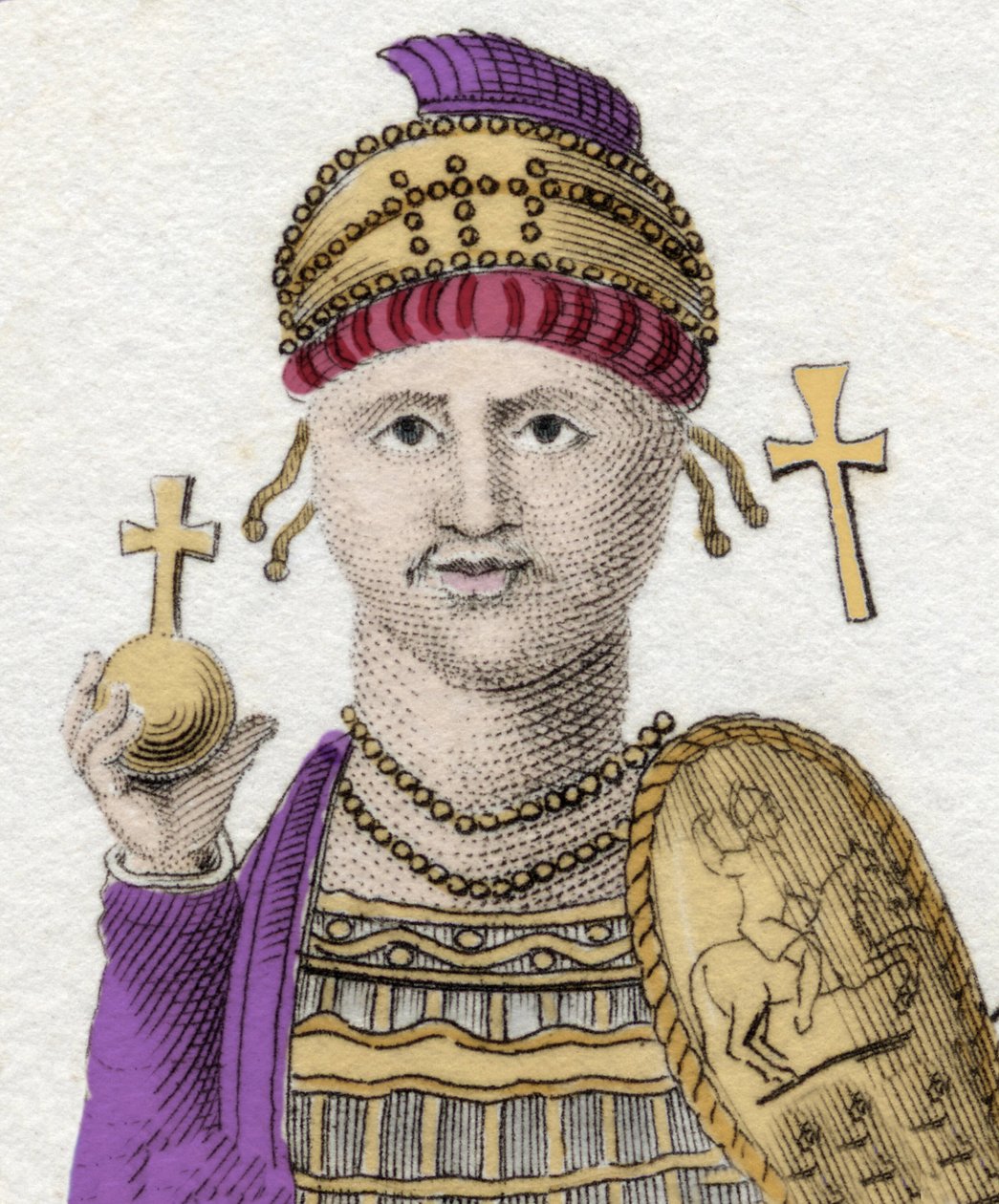 I. Justinianus (Nagy) portréja (Flavius Petrus Sabbatius Justinianus).482 - 565. Kelet római császára. alkotó: Unknown artist