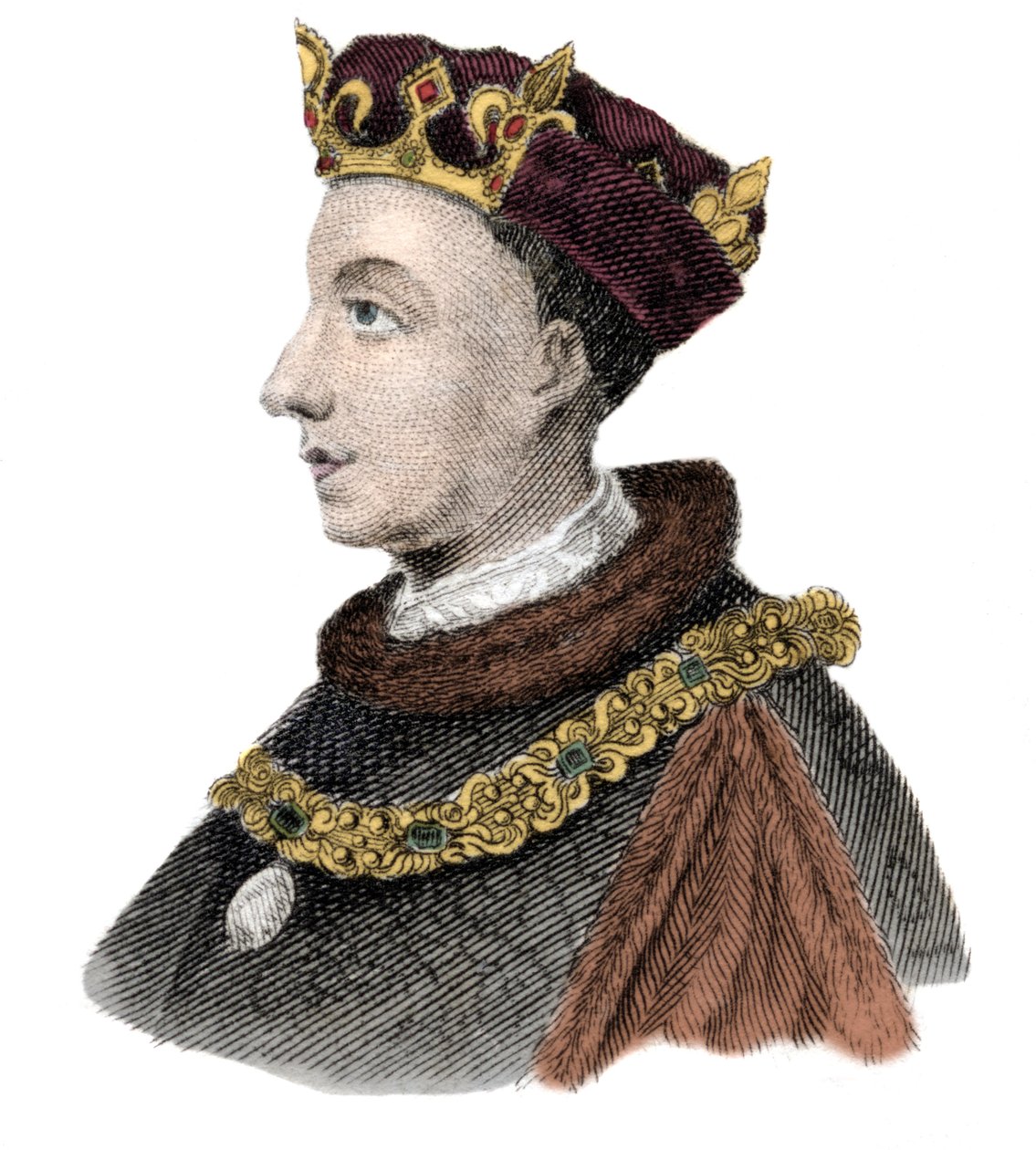 V. Henrik angol király (1387-1422) portréja. alkotó: Unknown artist