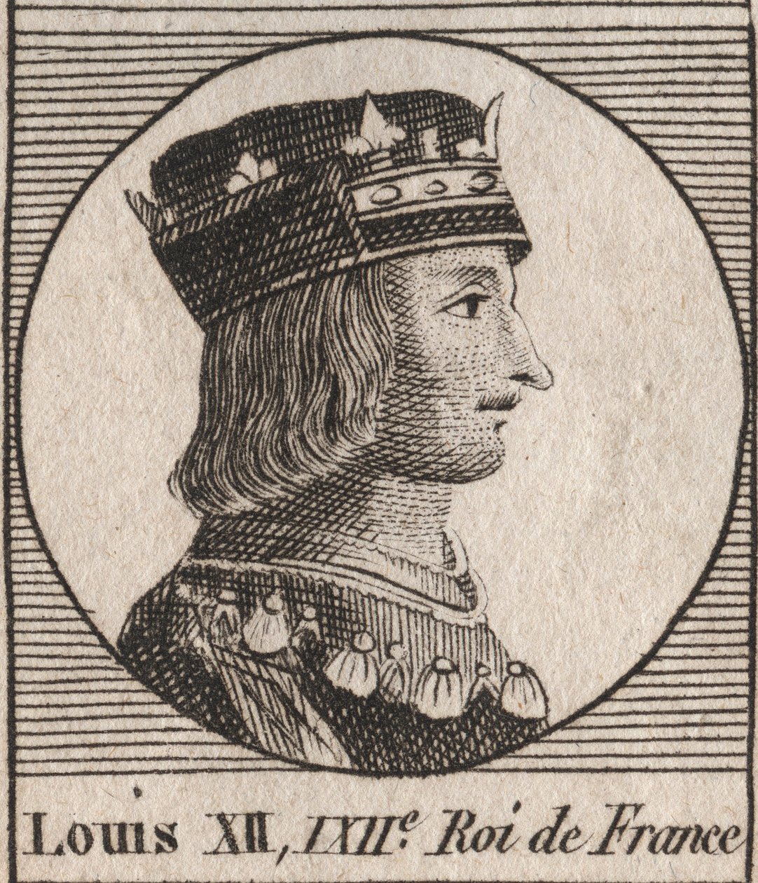 XII. Lajos király (1462-1515) portréja - XII. Lajos francia (1462-1515), francia király portréja - Charles Constant Le Tellier 1821-es „Instruction sur l