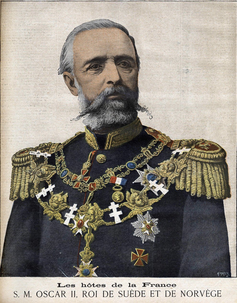 Oszkár király portréja II. Svédország és Norvégia királya. 1829-1907. alkotó: Unknown artist
