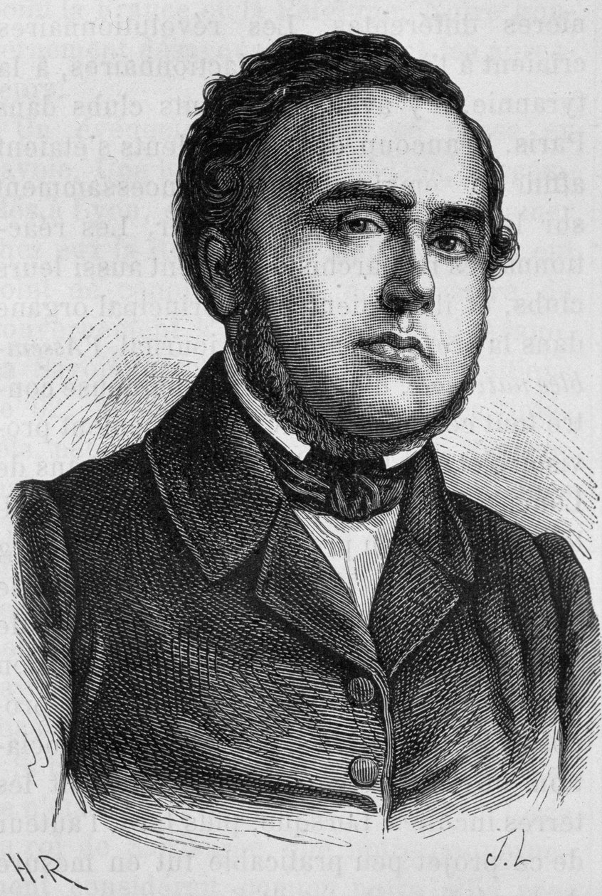 Ledru-Rollin (1807 - 1874) portréja. század végi metszet a „Histoire de France”-ban, H. Martin. alkotó: Unknown artist