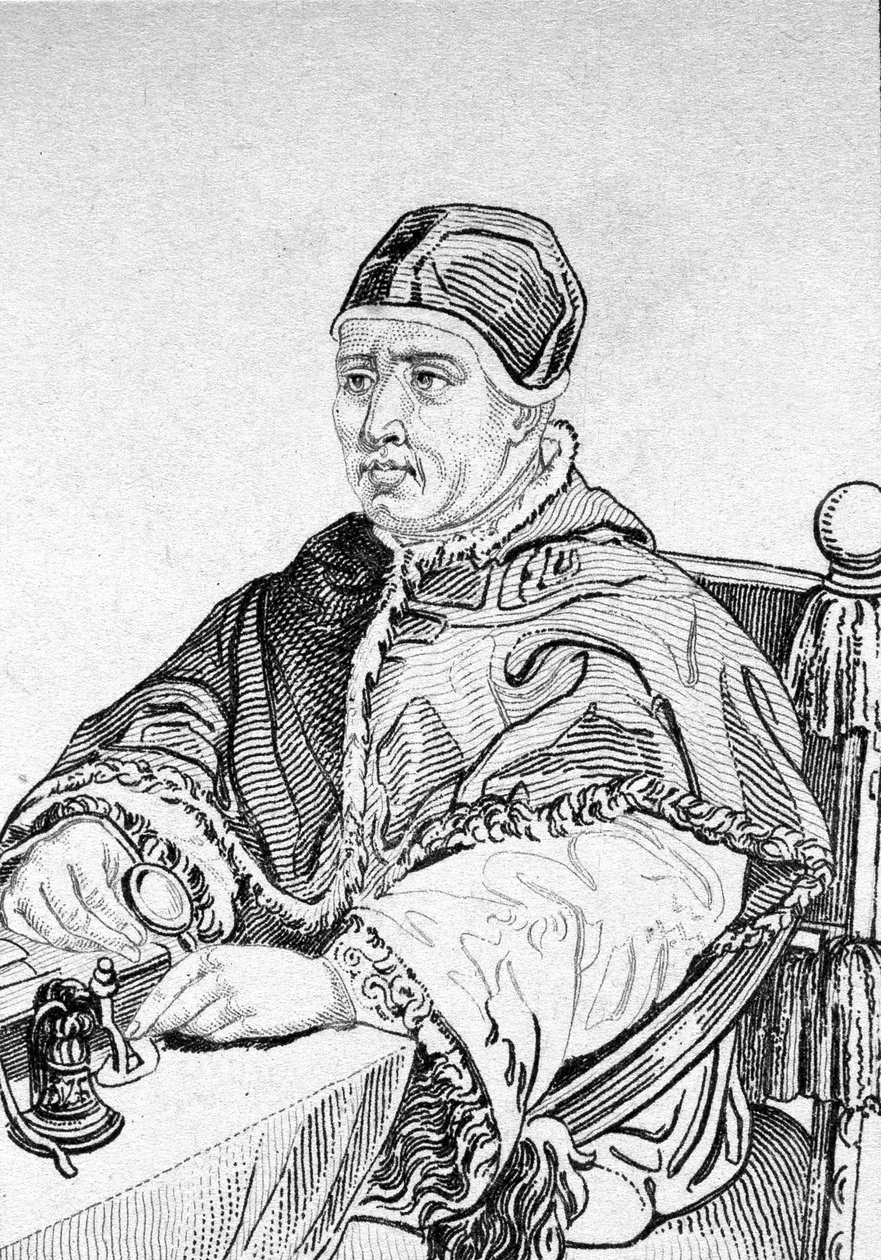 X. Leon (Medici János) (1475 - 1521), 215. pápa (1513 - 1521) portréja. alkotó: Unknown artist