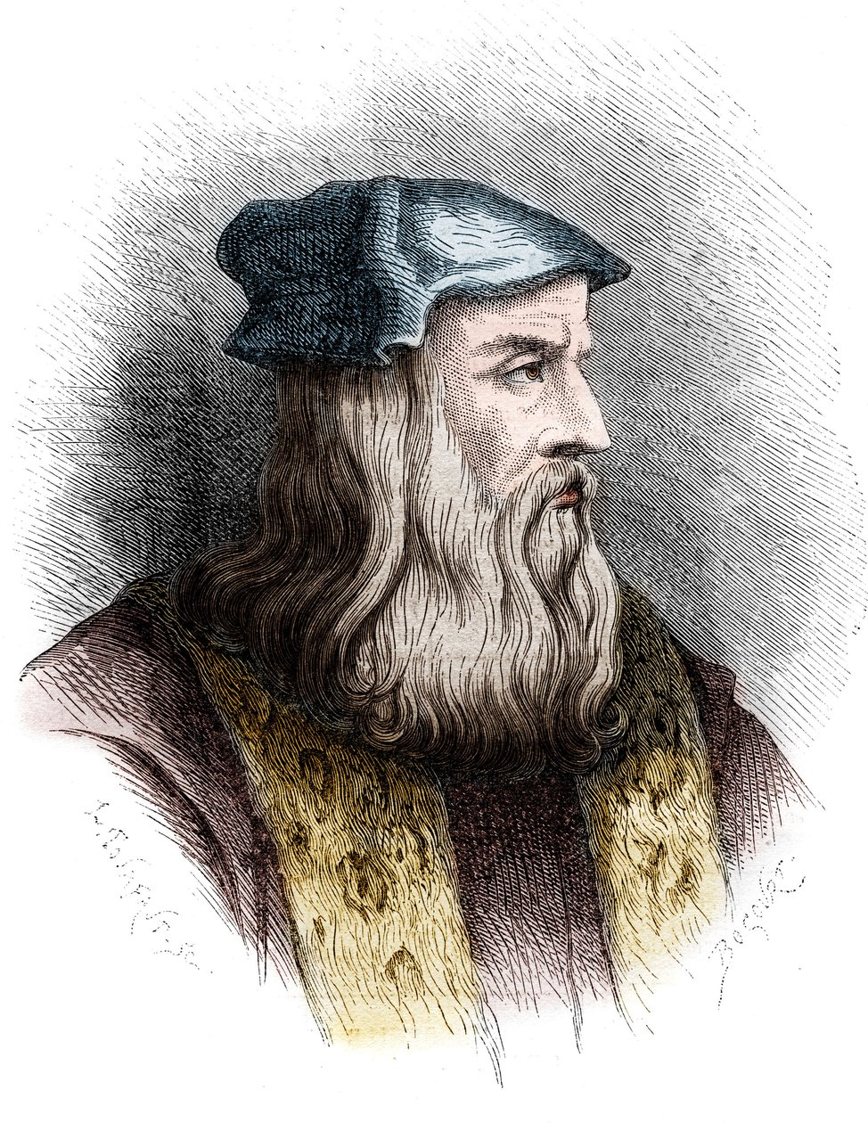 Leonard de Vinci (Leonardo da Vinci) (1452-1519) olasz festő portréja. alkotó: Unknown artist