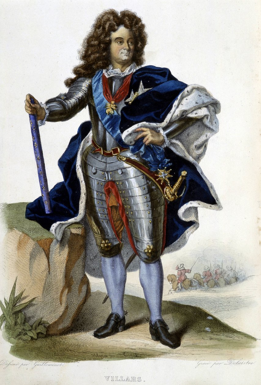 Louis Claude Hector Villars hercegének, Franciaország marsalljának (1653-1734) portréja – a „Le Plutarque francais”-ban”, szerk. Langlois, Párizs alkotó: Unknown artist
