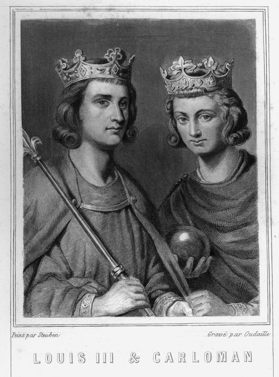III. Lajos (kb. 863 - 882), francia király és Carloman (? - 884), francia király portréja alkotó: Unknown artist