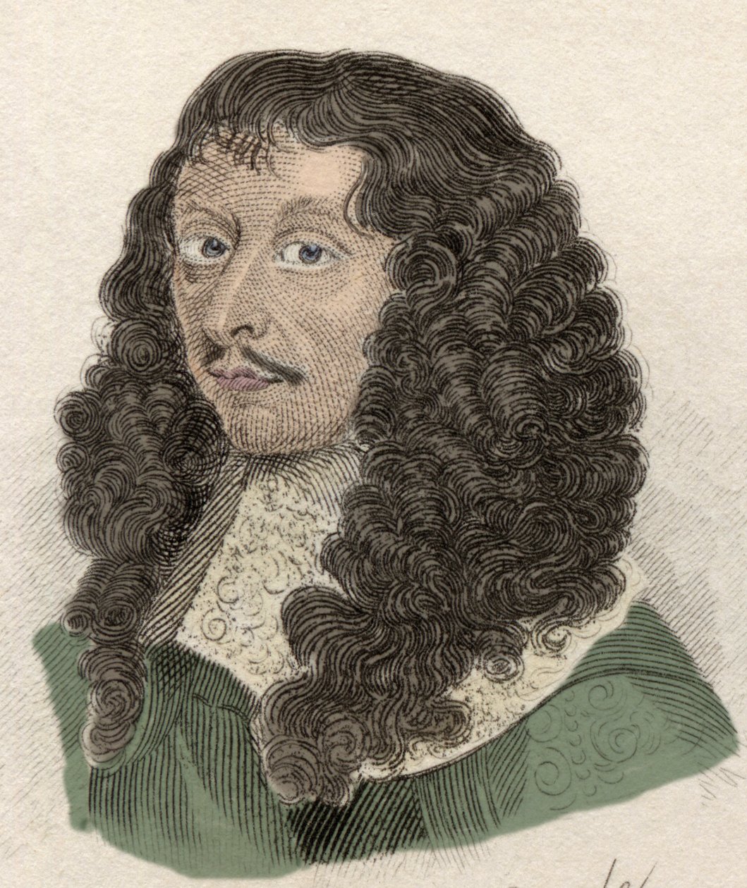II. Lajos Bourbon, Conde (Bourbon-Conde) herceg (Grand Conde) vagy Enghien herceg (1621-1686), francia tábornok portréja. századi metszet. alkotó: Unknown artist