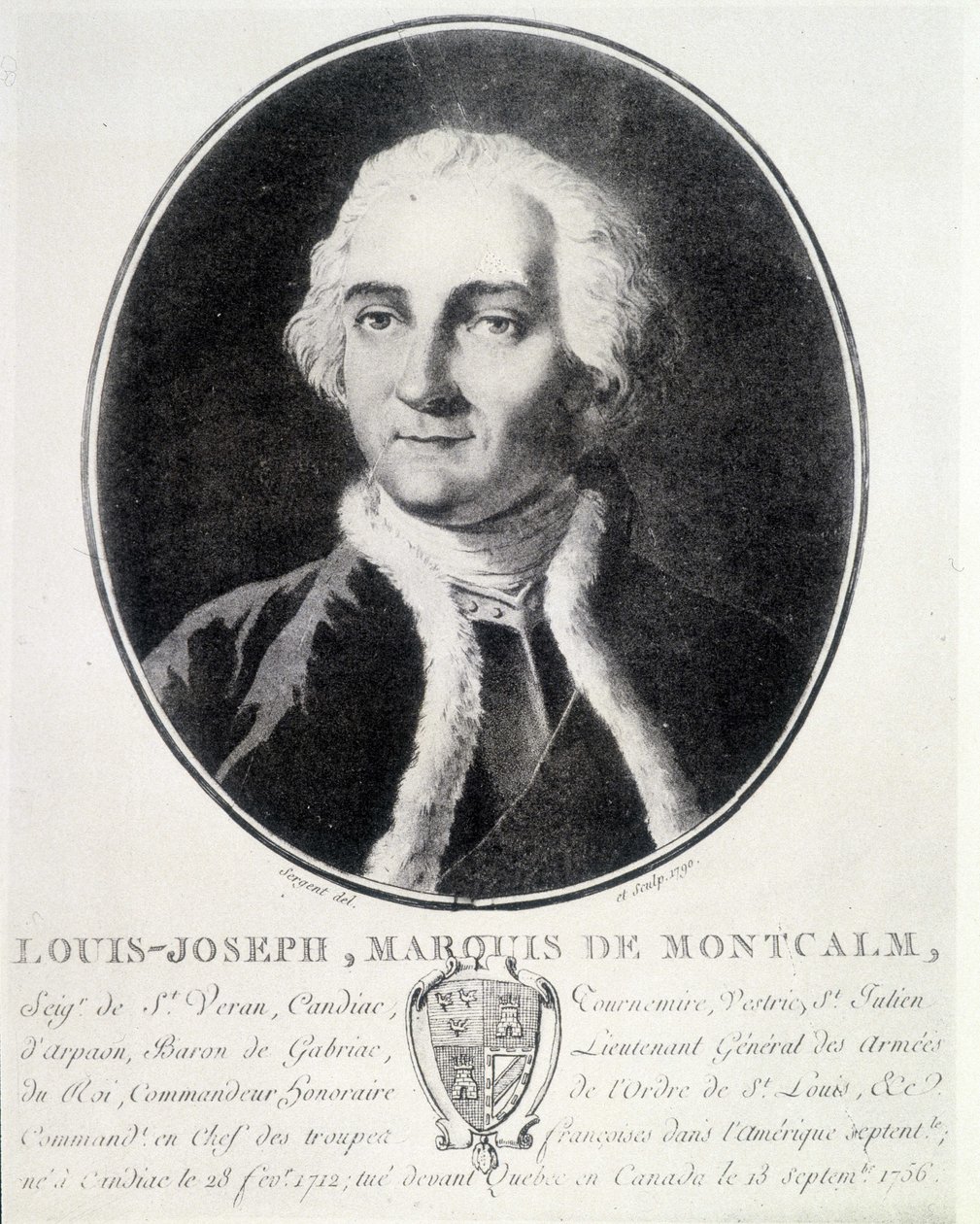 Louis Joseph, de Montcalm márki (1712-1759), francia katona portréja. alkotó: Unknown artist