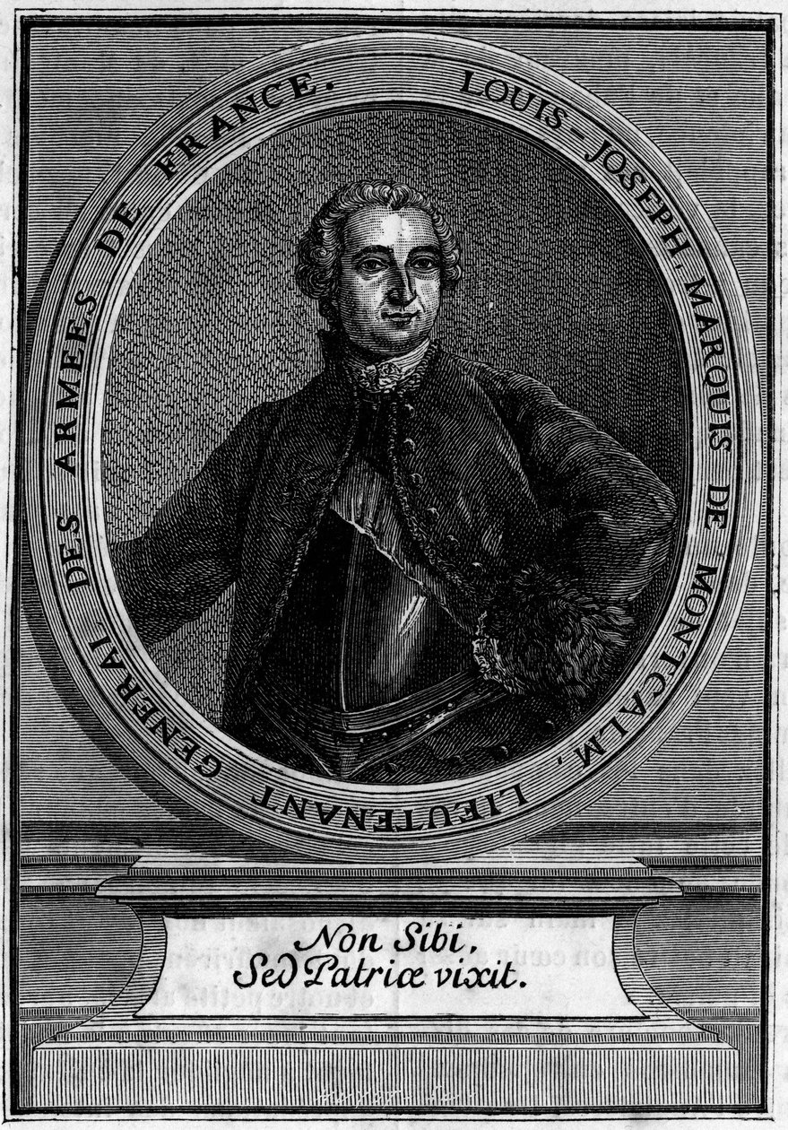 Louis Joseph Marquis de Montcalm (1712-1759) portréja, a francia Armees altábornagy, aki Quebec meghódításáról híres. alkotó: Unknown artist
