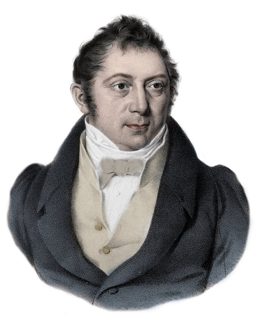 Louis Ludwig Spohr (1784-1859) német zeneszerző, hegedűművész és karmester portréja. alkotó: Unknown artist