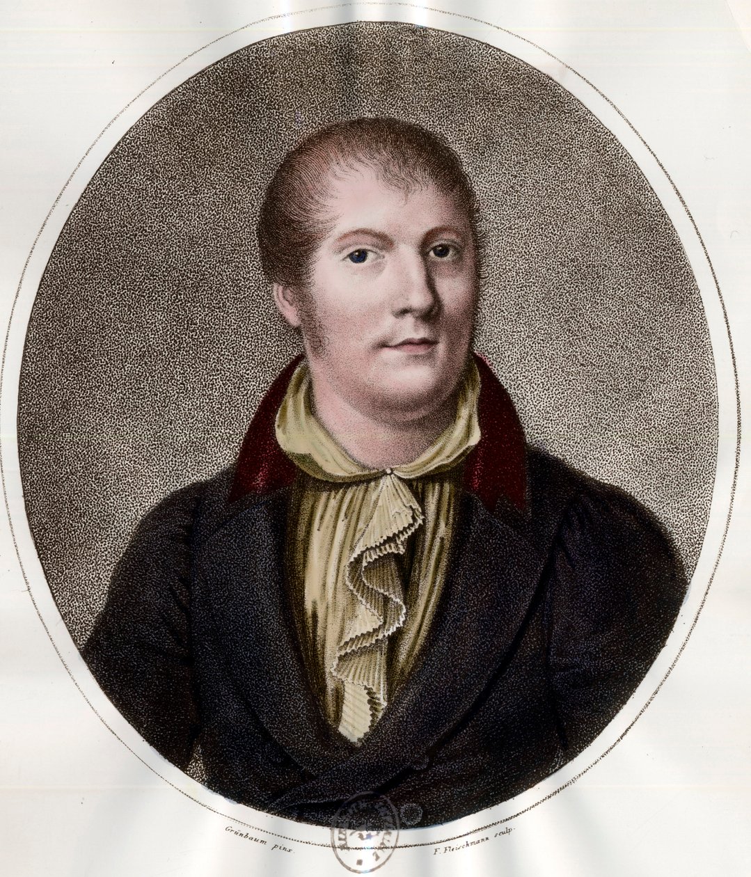 Louis Spohr (1784-1859) francia zenész portréja. századi metszet. Magángyűjtemény. alkotó: Unknown artist