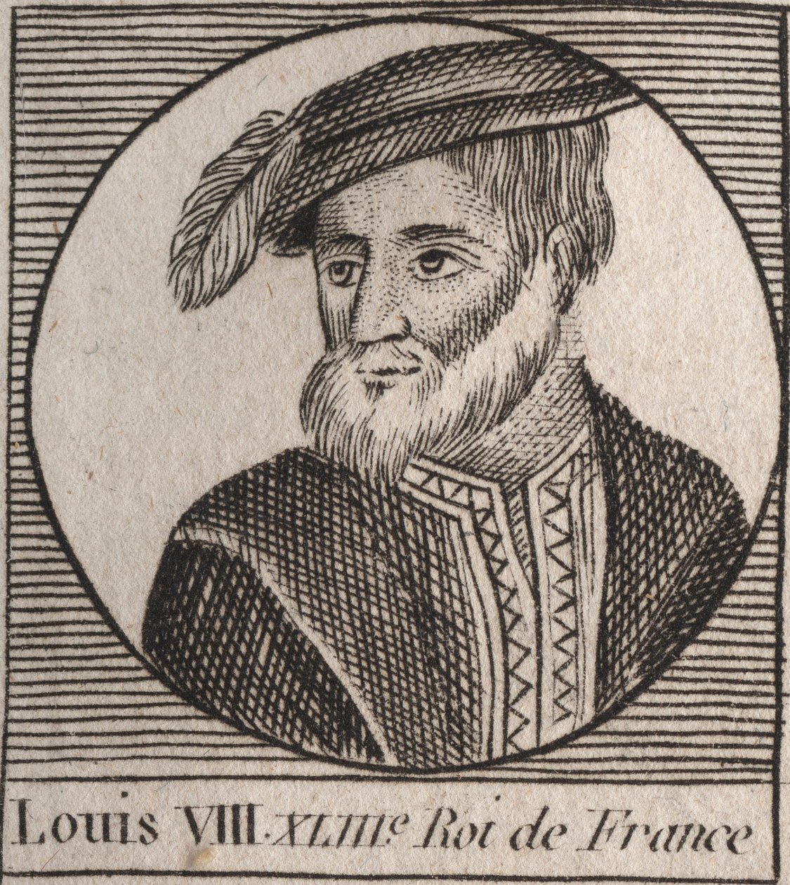 VIII. Lajos (1187-1226) dit le Lion, roi de France portréja – VIII. Lajos, az Oroszlán (1187-1226) Franciaország királya 1223-tól 1226-ig – Charles Constant Le Tellier „Instruction sur l