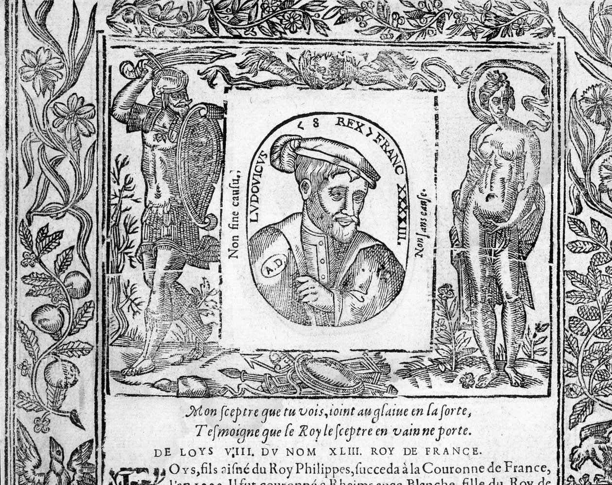 Lajos portréja, Franciaország oroszlánkirálya 1223 és 1226 között. alkotó: Unknown artist