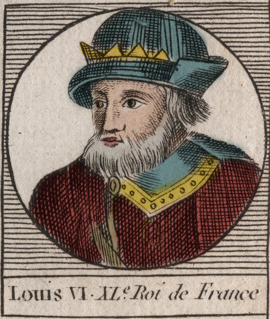 VI. Lajos portréja, a Kövér – metszet az „Instruction sur l