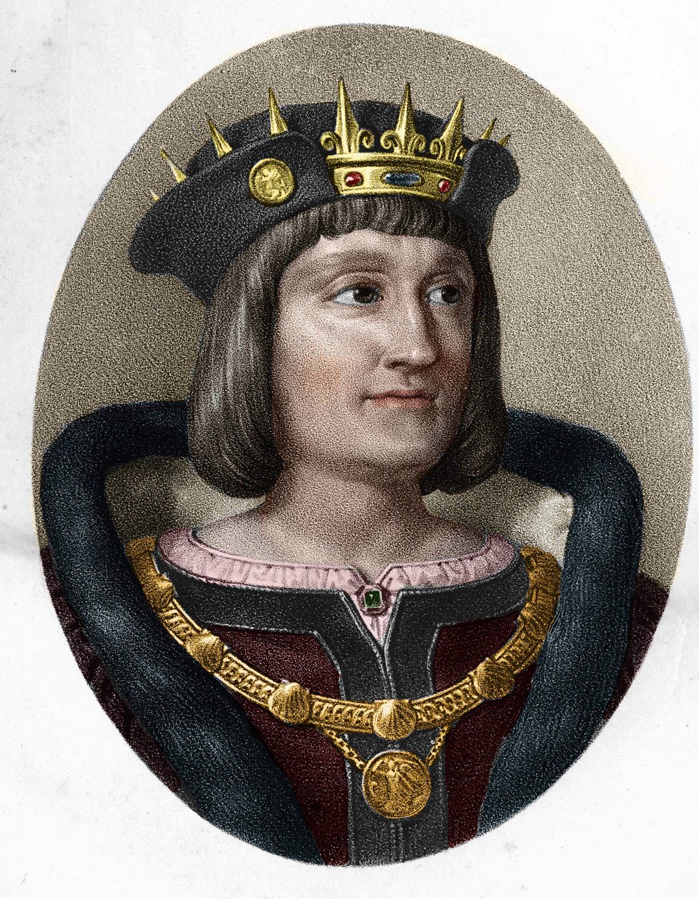 XII. Lajos portréja. Franciaország királya 1462-1515. alkotó: Unknown artist