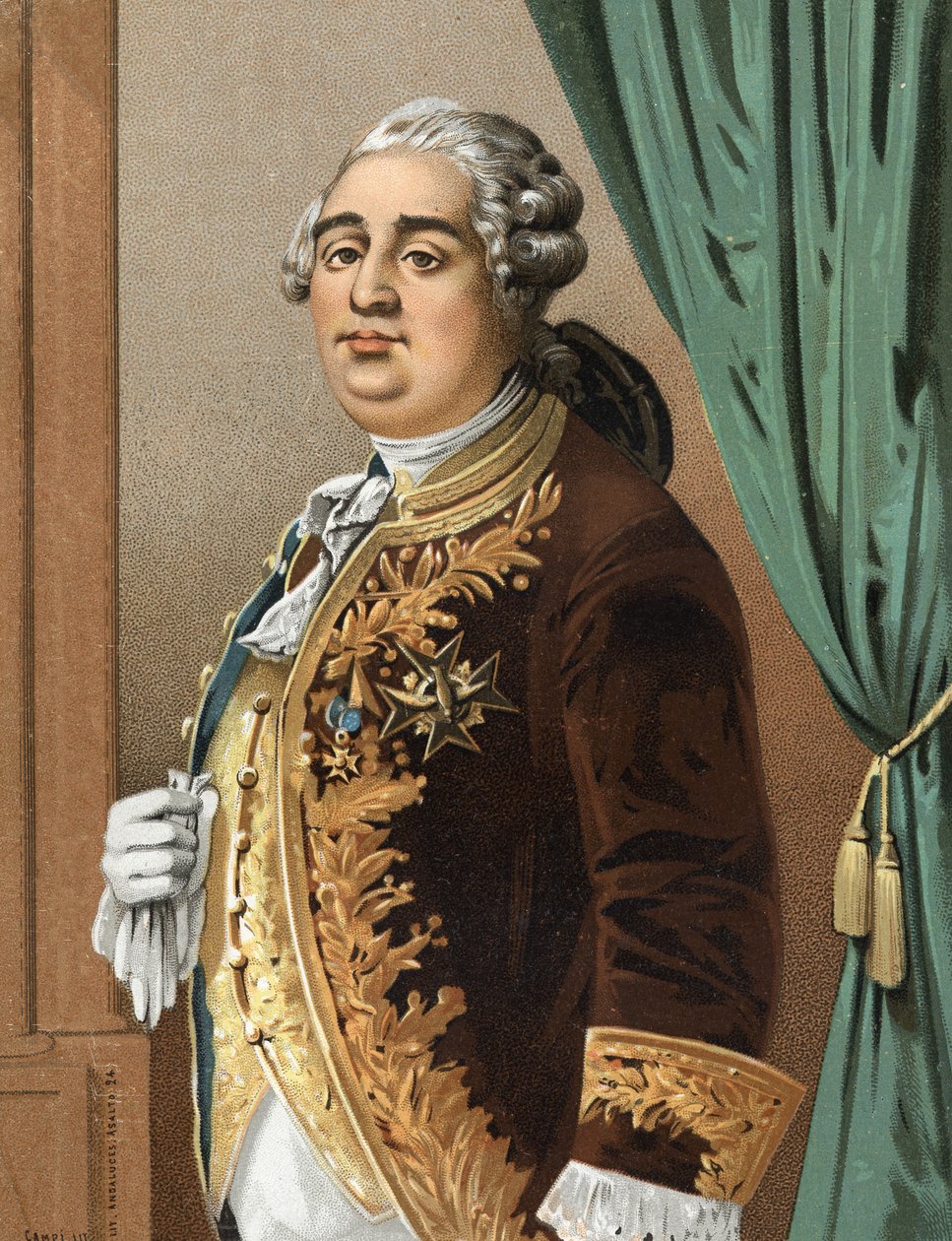 XVI. Lajos (1754-1793) francia király portréja a „híres férfiak és nők” után. Barcelona 1877. alkotó: Unknown artist