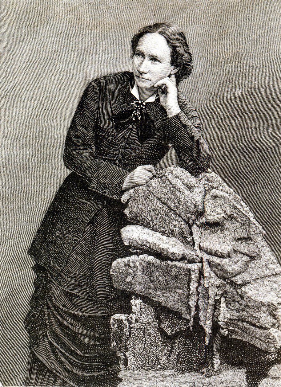 Louise Michel (1830 - 1905) portréja az új-kaledóniai Nouméába való deportálása közben. 1873-1880. Metszés. alkotó: Unknown artist