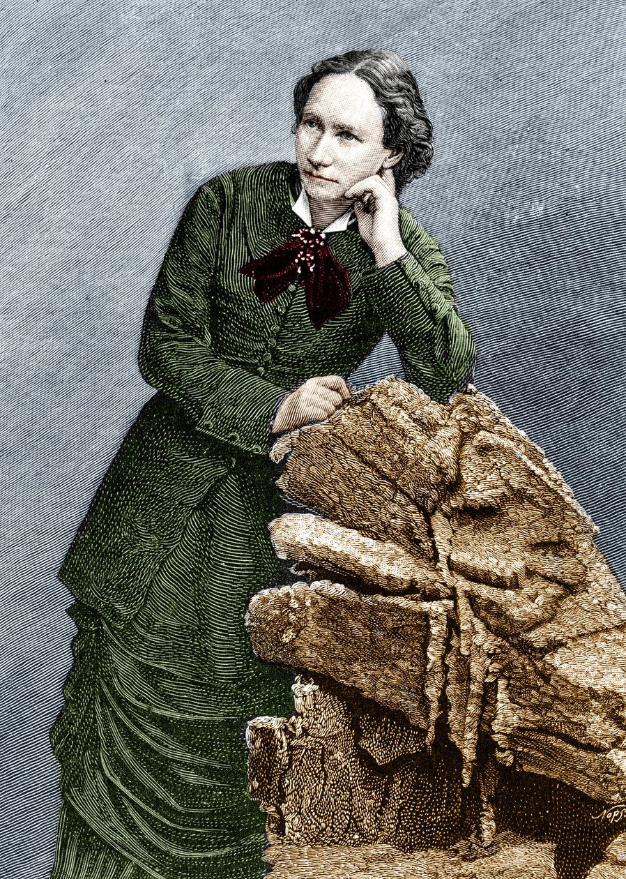 Louise Michel (1830 - 1905) portréja az új-kaledóniai Noumeába való deportálása során. 1873-1880. alkotó: Unknown artist