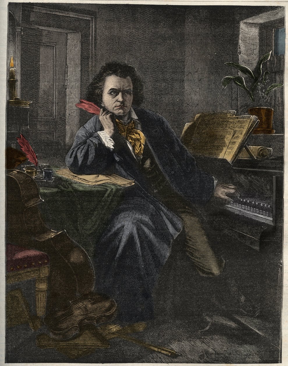 Ludwig van Beethoven (1770-1827) német zeneszerző és zongoraművész portréja alkotó: Unknown artist