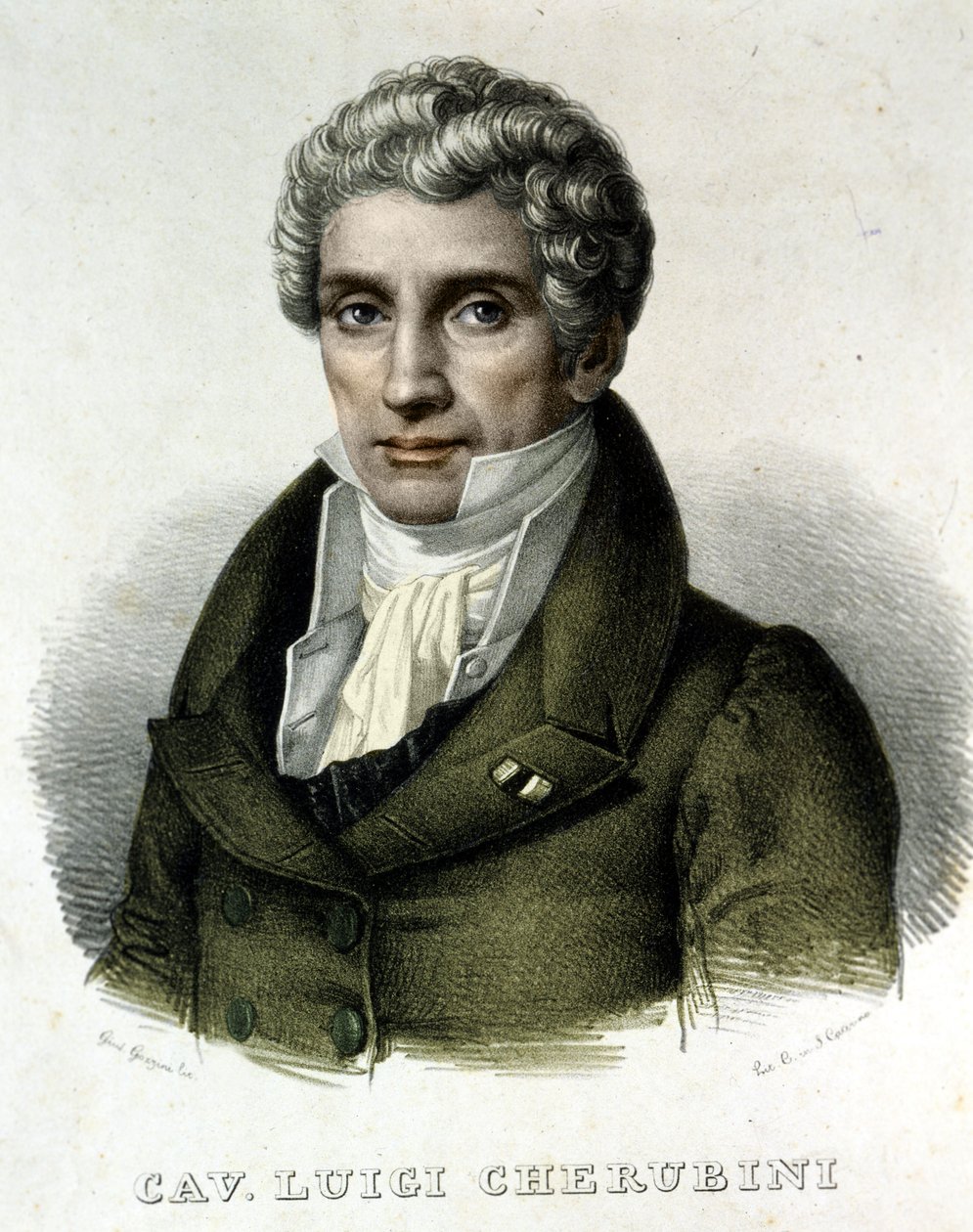 Luigi Cherubini (1760-1842) olasz zeneszerző portréja. alkotó: Unknown artist
