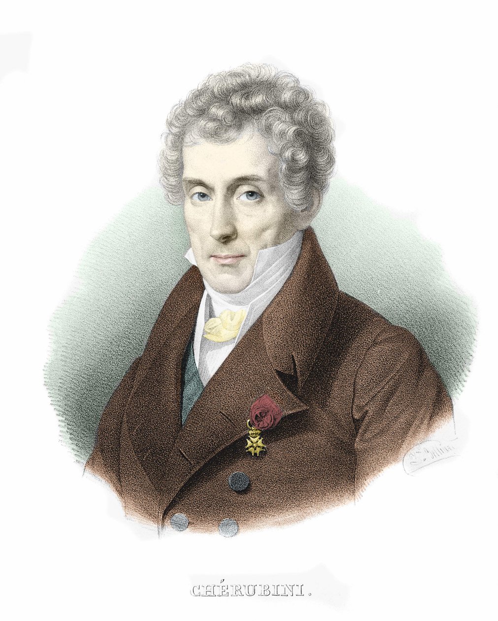 Luigi Cherubini (1760-1842) olasz zeneszerző portréja. alkotó: Unknown artist