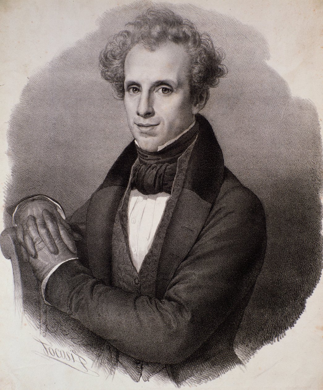 Luigi Ricci portréja (metszet alkotó: Unknown artist