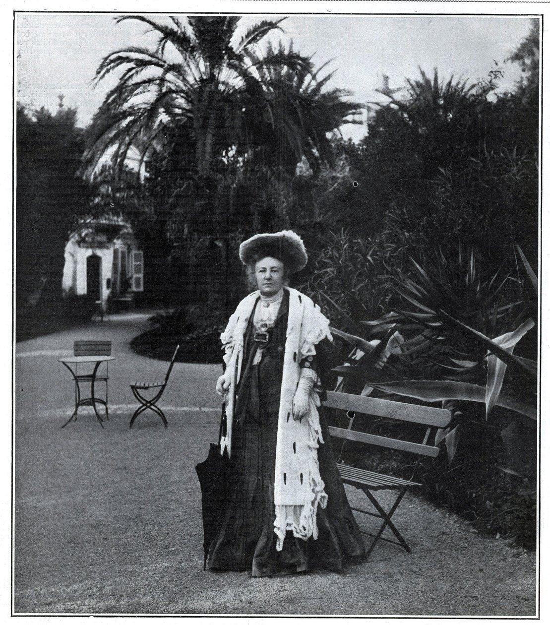 Madame Juliette Adam (szül. Lambert) (1836-1936) francia írónő, polemista és feminista portréja Nizzában 1905-ben. alkotó: Unknown artist
