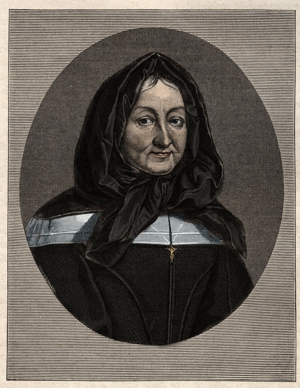 Madame Marie de Rubelles, Miramion hölgy (1629-96) portréja, a Szent Család lányai alapítója alkotó: Unknown artist