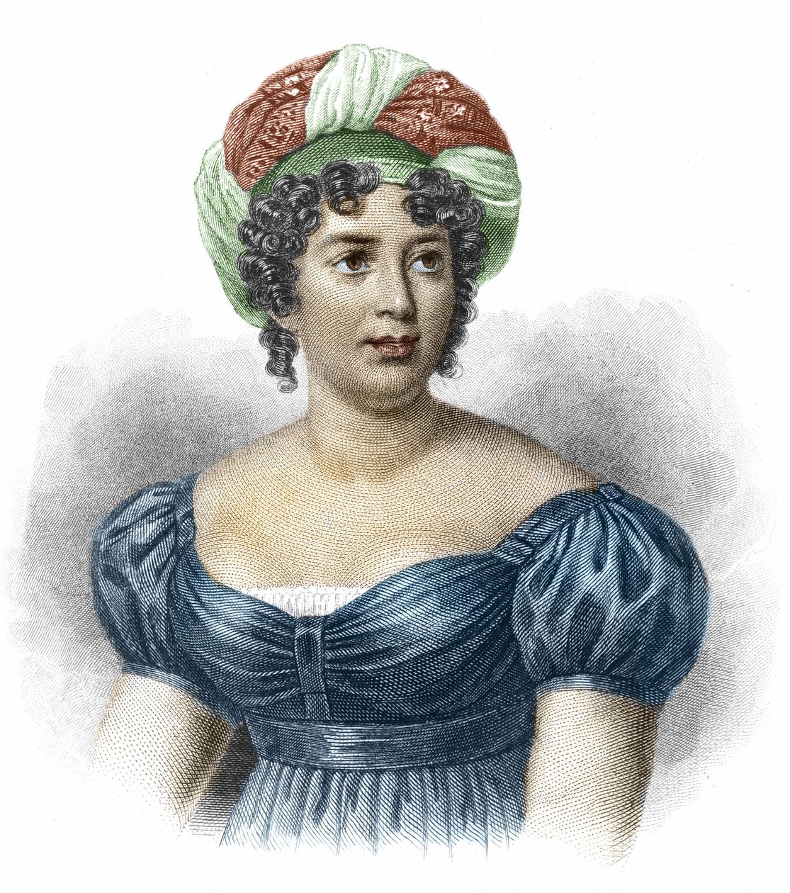 Madame de Staël (1766-1817), betűs nő portréja alkotó: Unknown artist