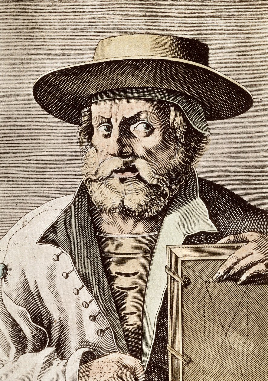 Manuel (vagy Emmanuel) Chrysolorasz (kb. 1355-1415), 14. századi görög tudós portréja. 1682. évi metszet. alkotó: Unknown artist