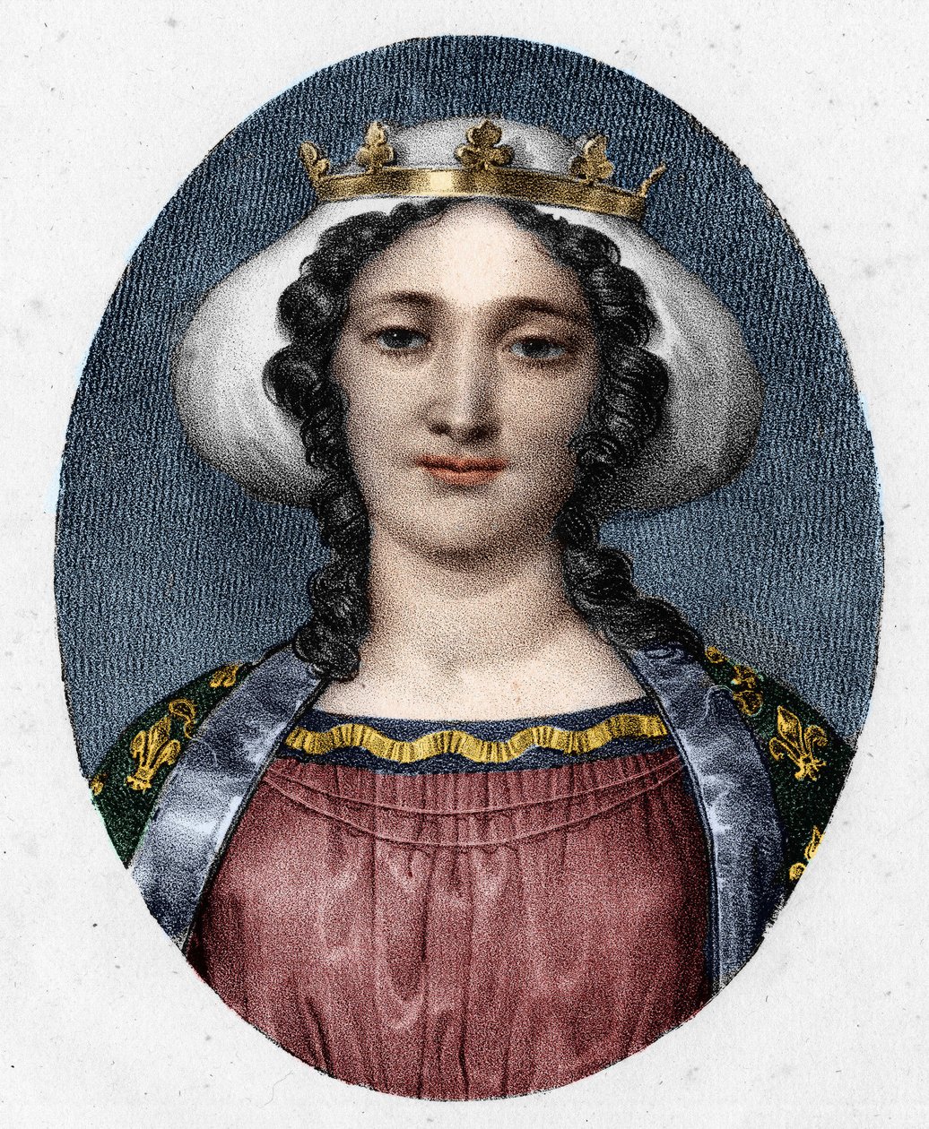 Marguerite de Provence (1221 - 1295), francia királynő portréja. alkotó: Unknown artist
