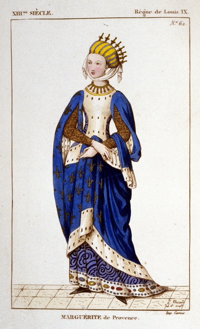 Marguerite de Provence (1221 - 1295), francia királynő portréja. alkotó: Unknown artist