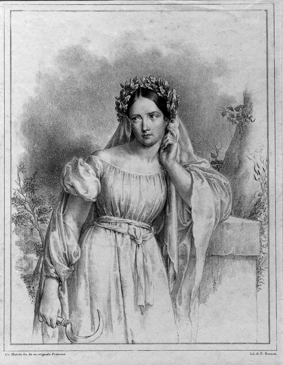 Maria Garcia, a Malibran (1808-1836) énekesnő portréja Bellini „Normájában” alkotó: Unknown artist